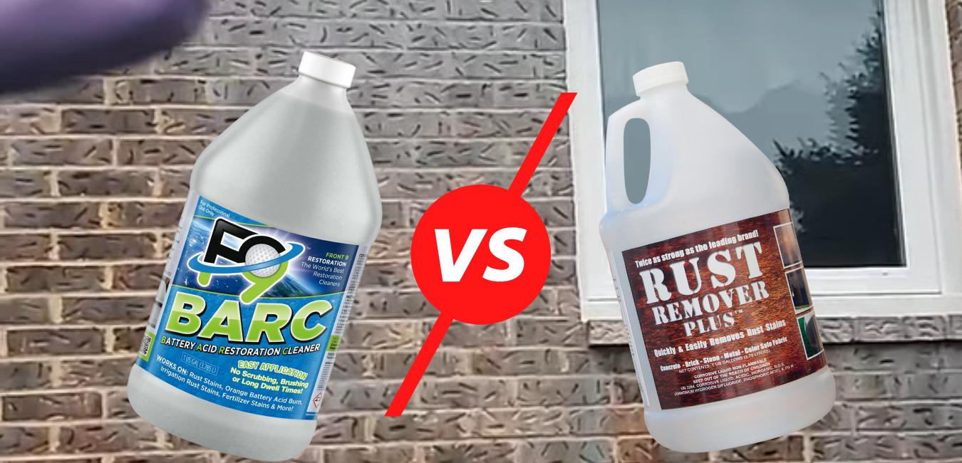 F9 Barc testing vs Rust remover plus