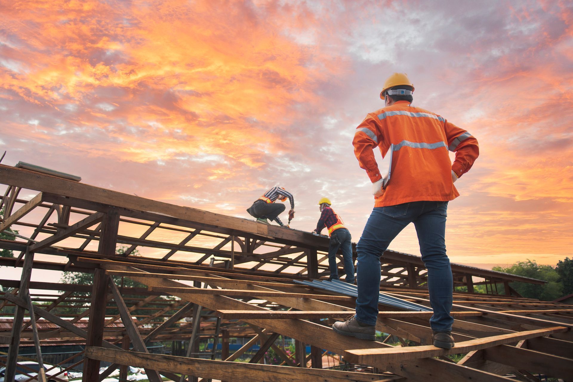 Commercial roof installation