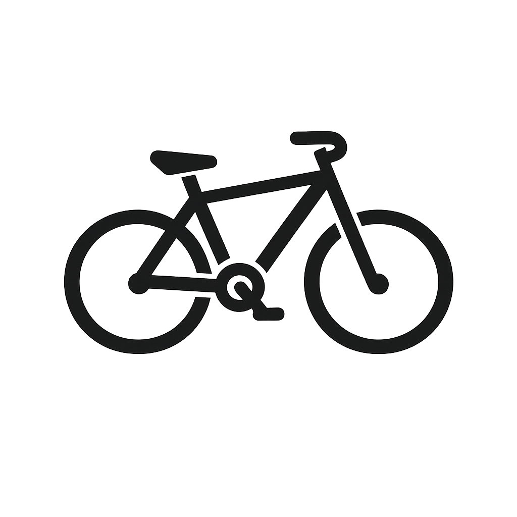 Grijze stadsfiets met bagagedrager en zwarte banden, in zijaanzicht weergegeven op een witte achtergrond.