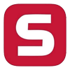 La lettera s è in un quadrato rosso su sfondo bianco.