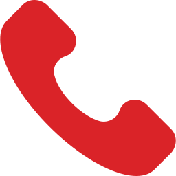 Red telephone receiver icon.