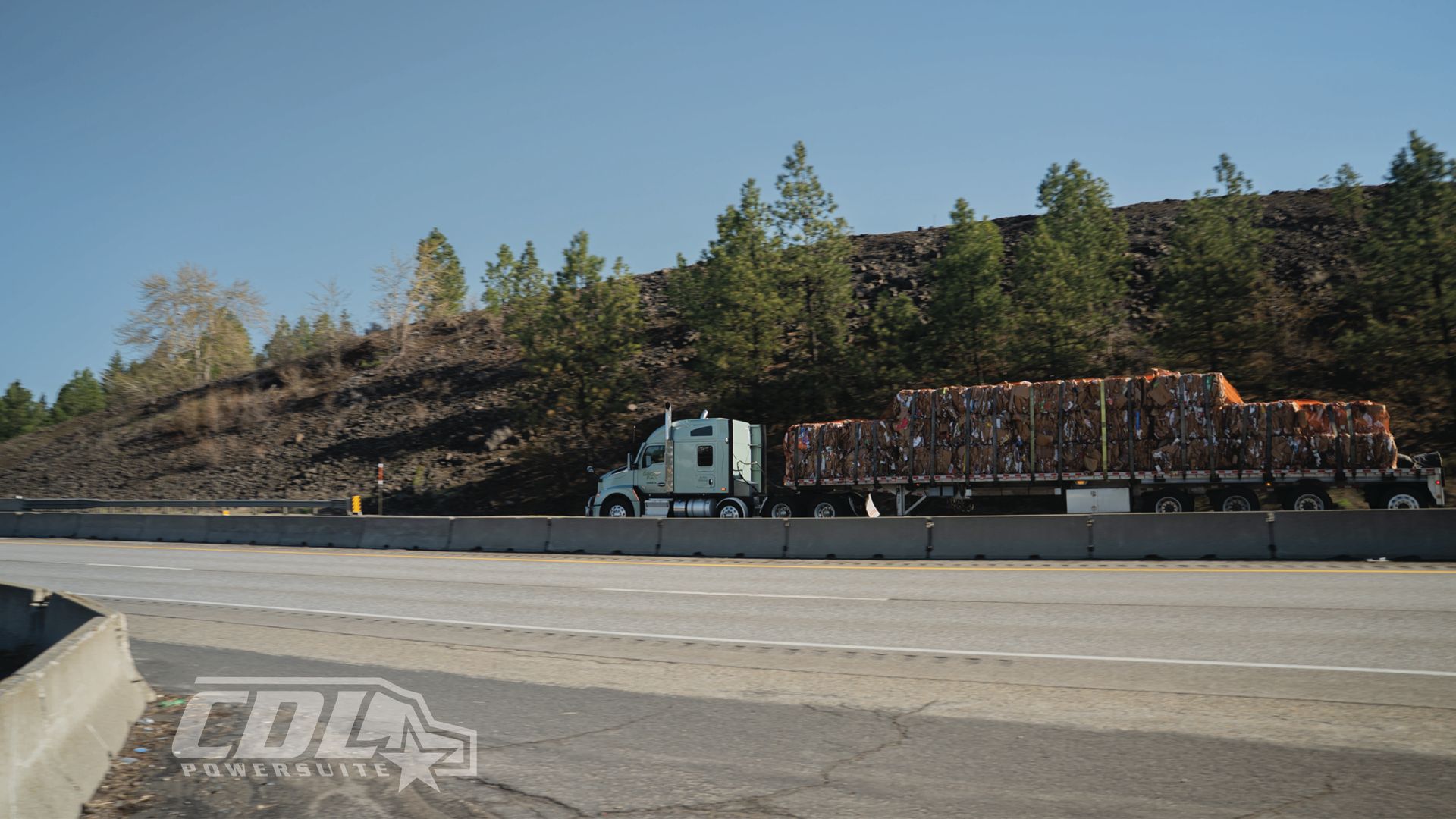 Recycling Truck Driving