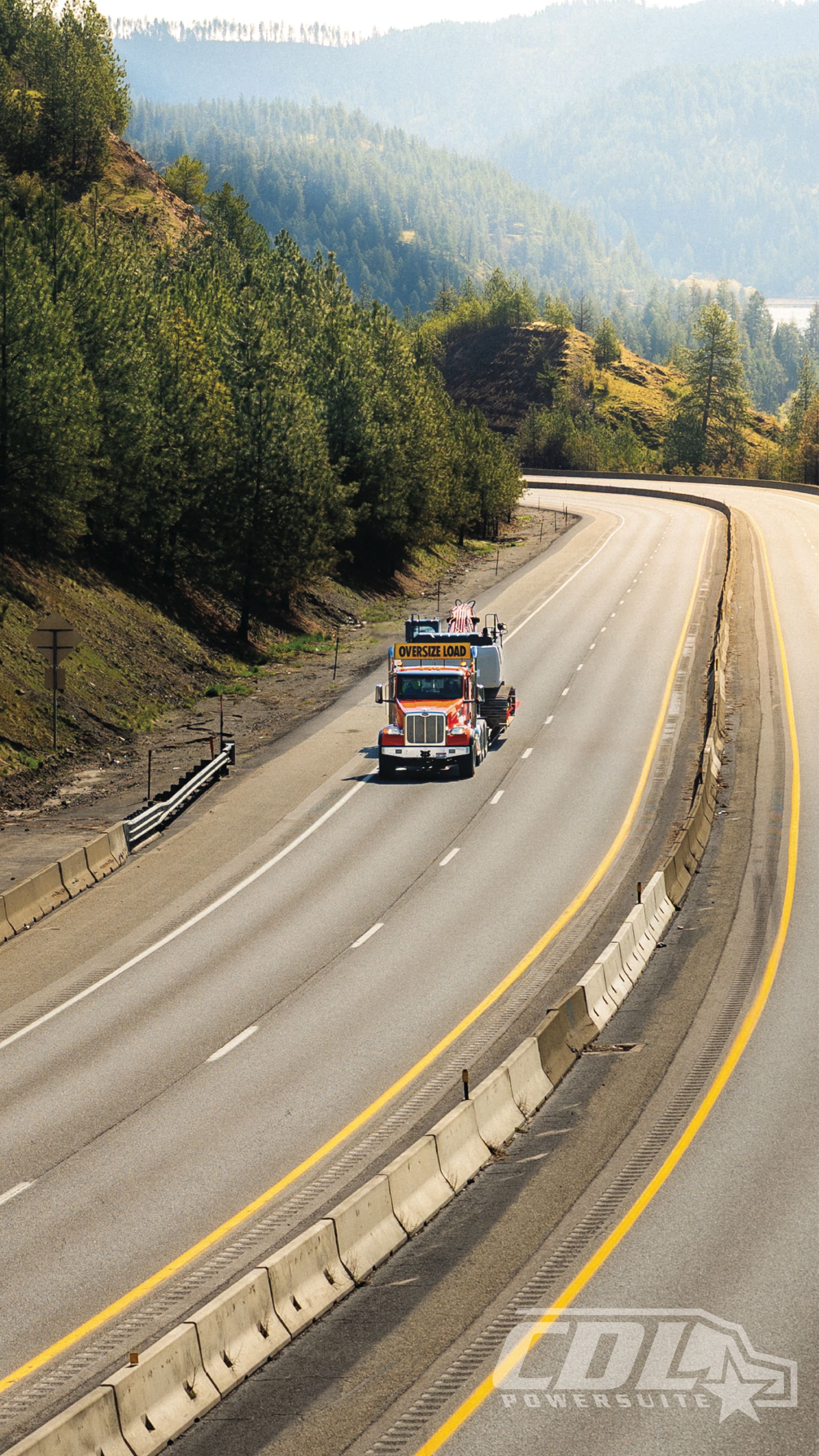Oversized Load Going Up Hill