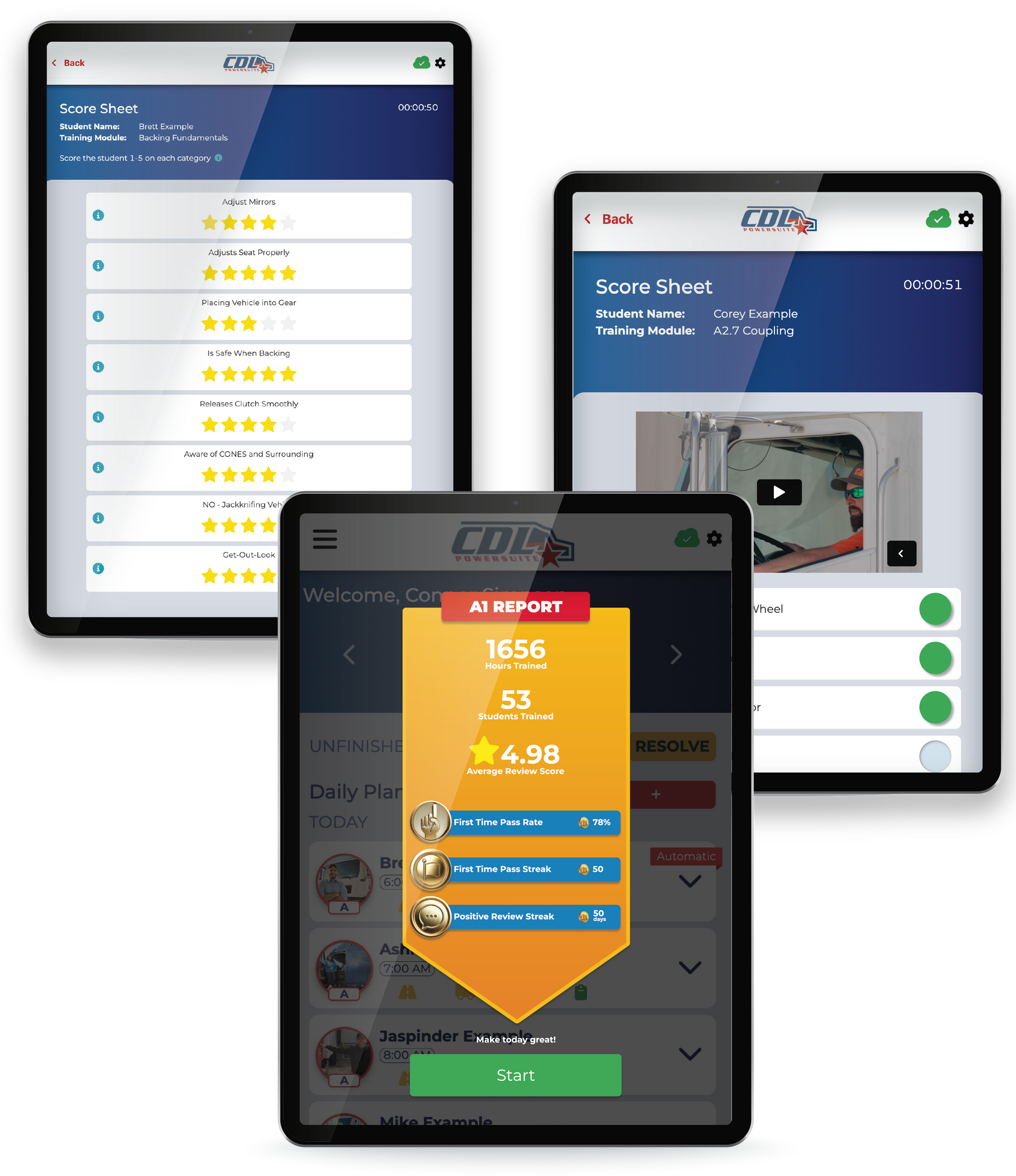 ELDT Behind the wheel training software