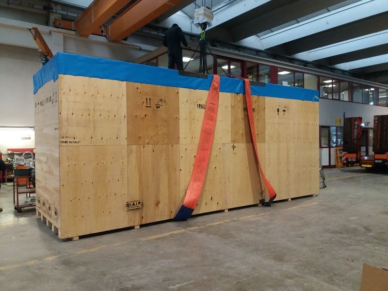imballaggio industriale in legno