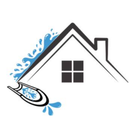 Roof with water splashing from a gutter cleaning tool, representing a home cleaning service.