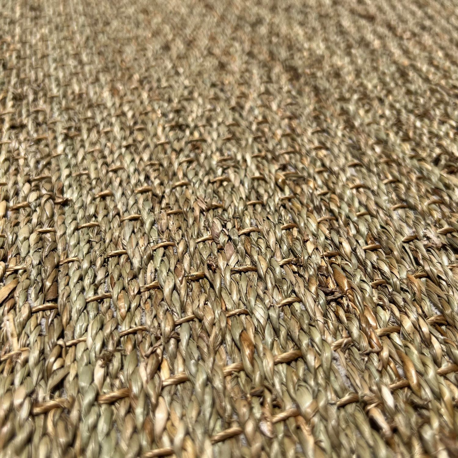 Las Vegas Event Flooring showing samples of Seagrass flooring.