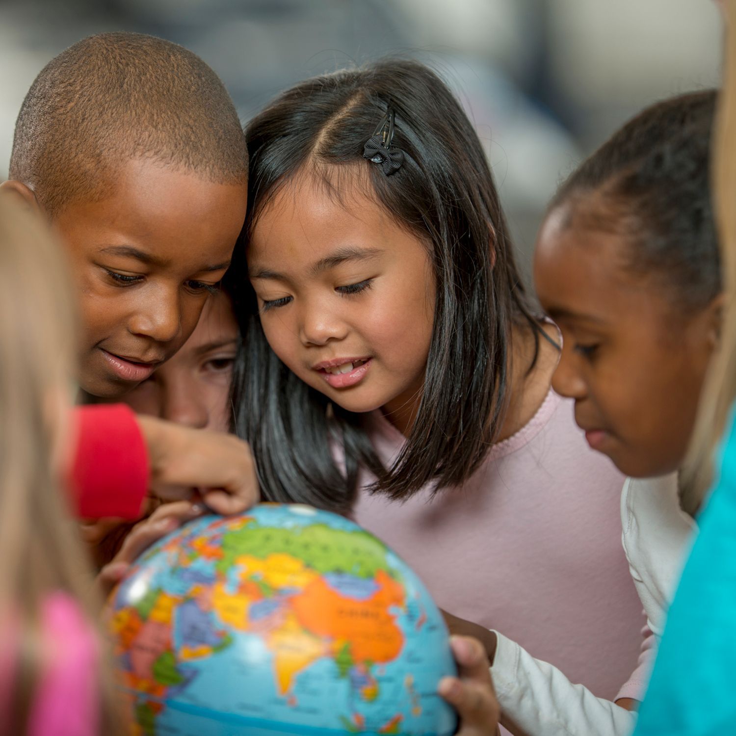 Children Looking At A Globe — St. Louis, MO — NAACP St. Louis County Children Looking At A Globe — St. Louis, MO — NAACP St. Louis County