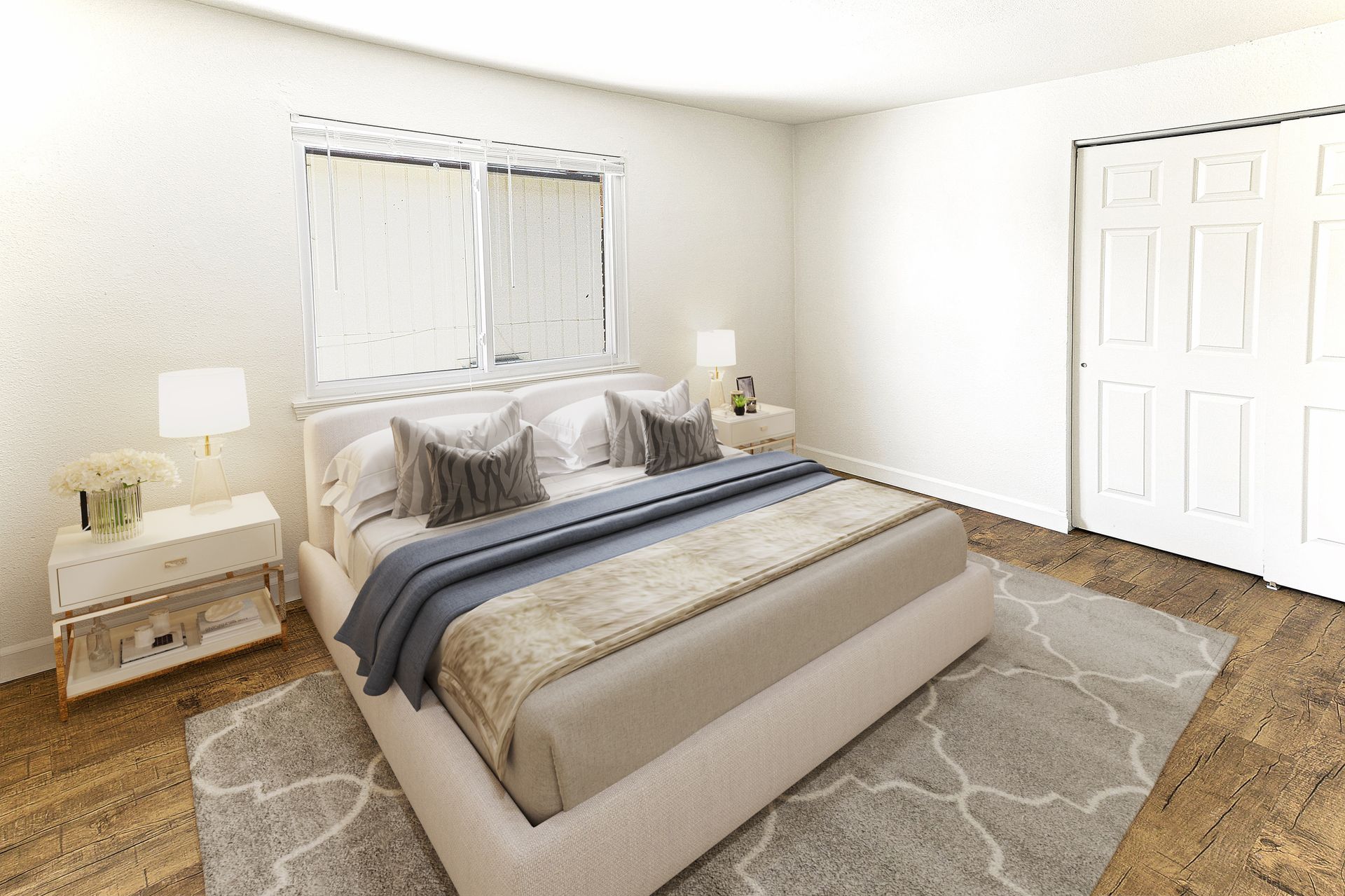 bedroom staged