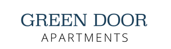 Green Door Apartments Logo - header, go to homepage