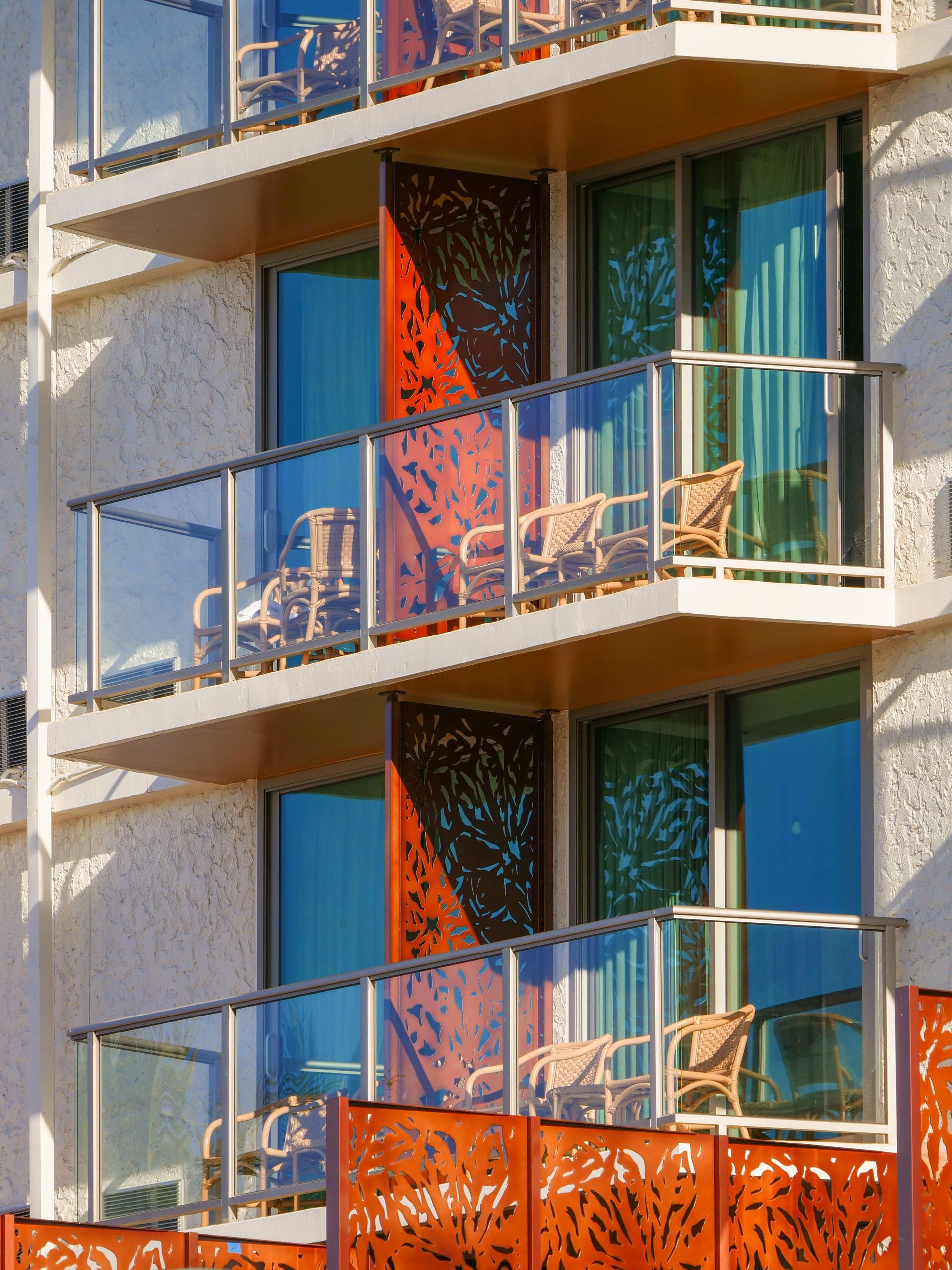 A building with a lot of windows and balconies