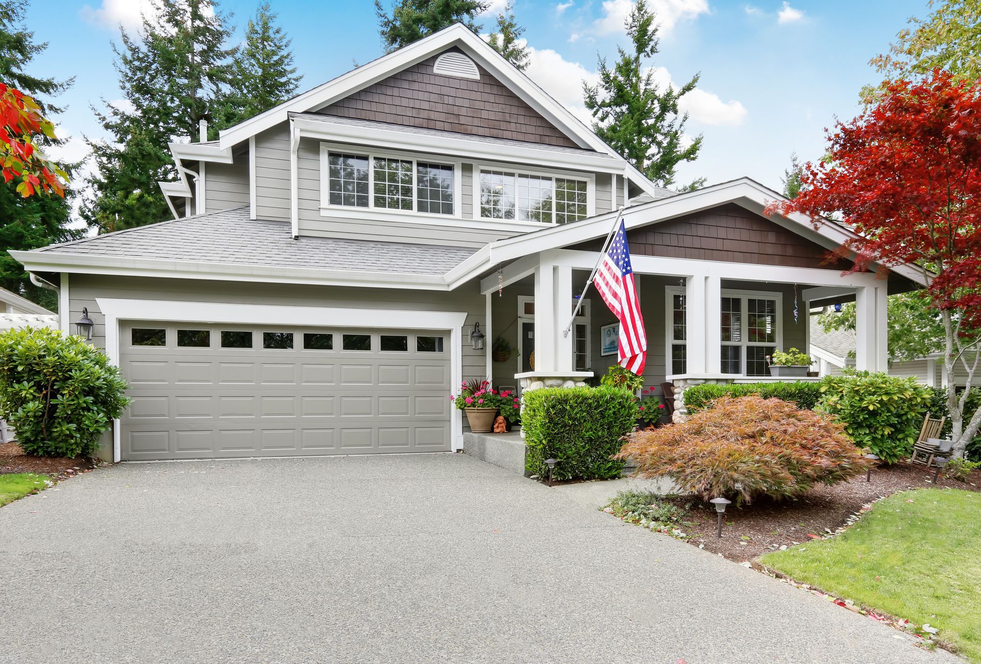 Materials raised panel garage doors.