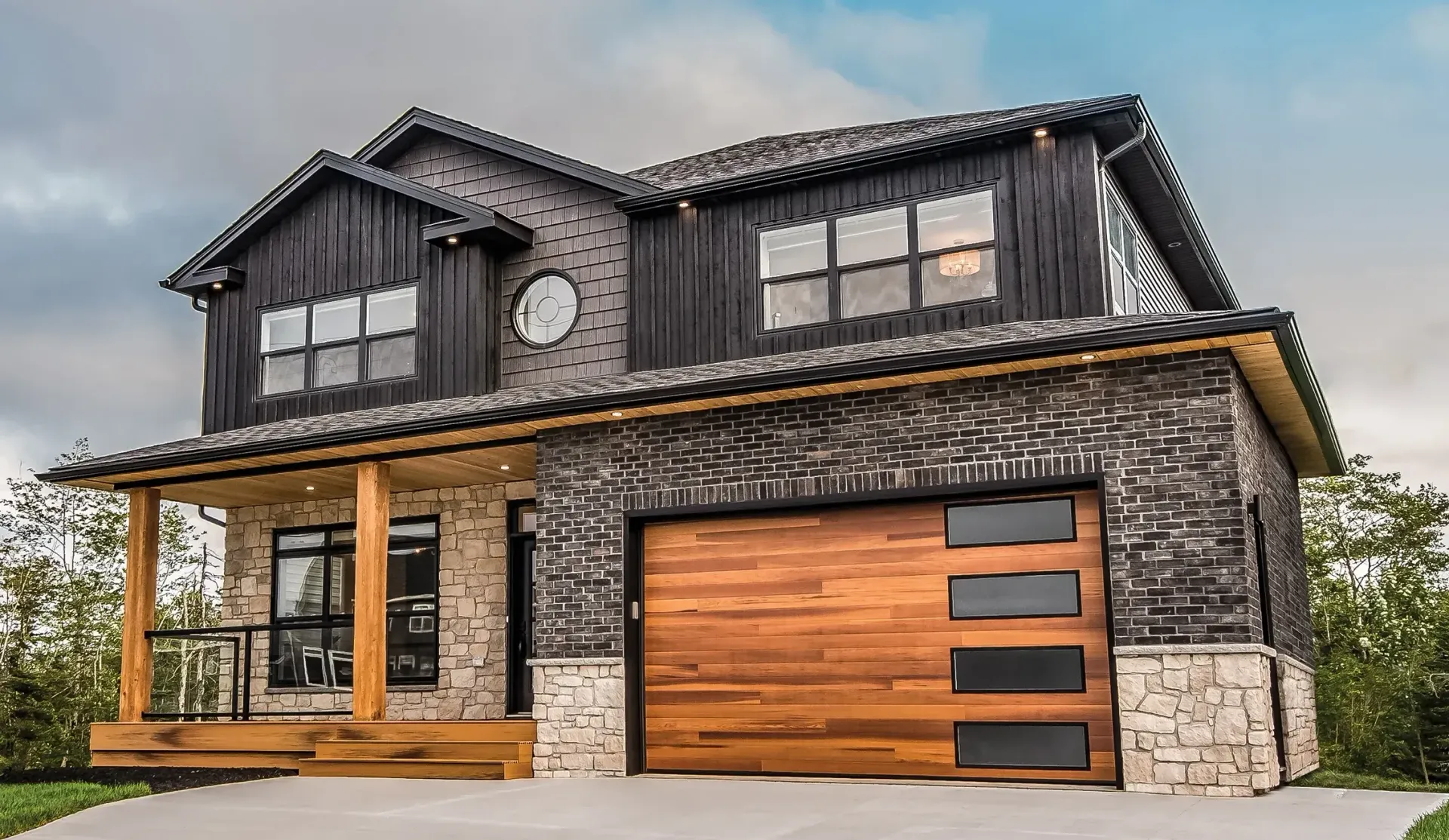 A C.H.I garage door with studio planks.