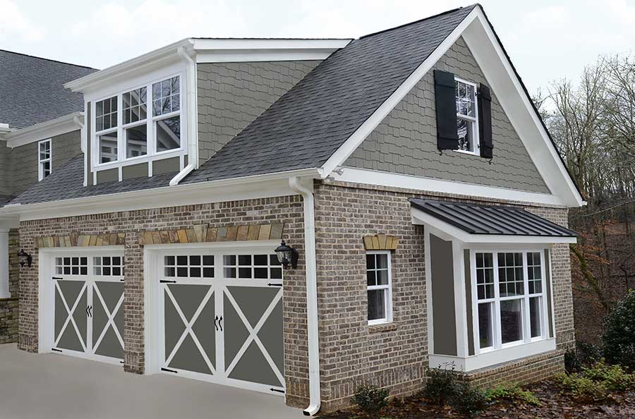 A new garage door in Aurora, IL.