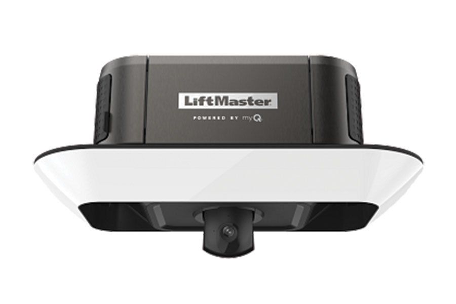 A new LiftMaster smart garage door opener in Aurora, IL.