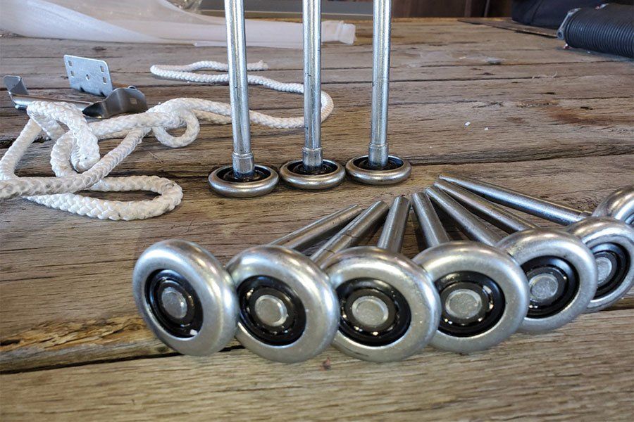 Garage door roller replacements in Aurora, IL.