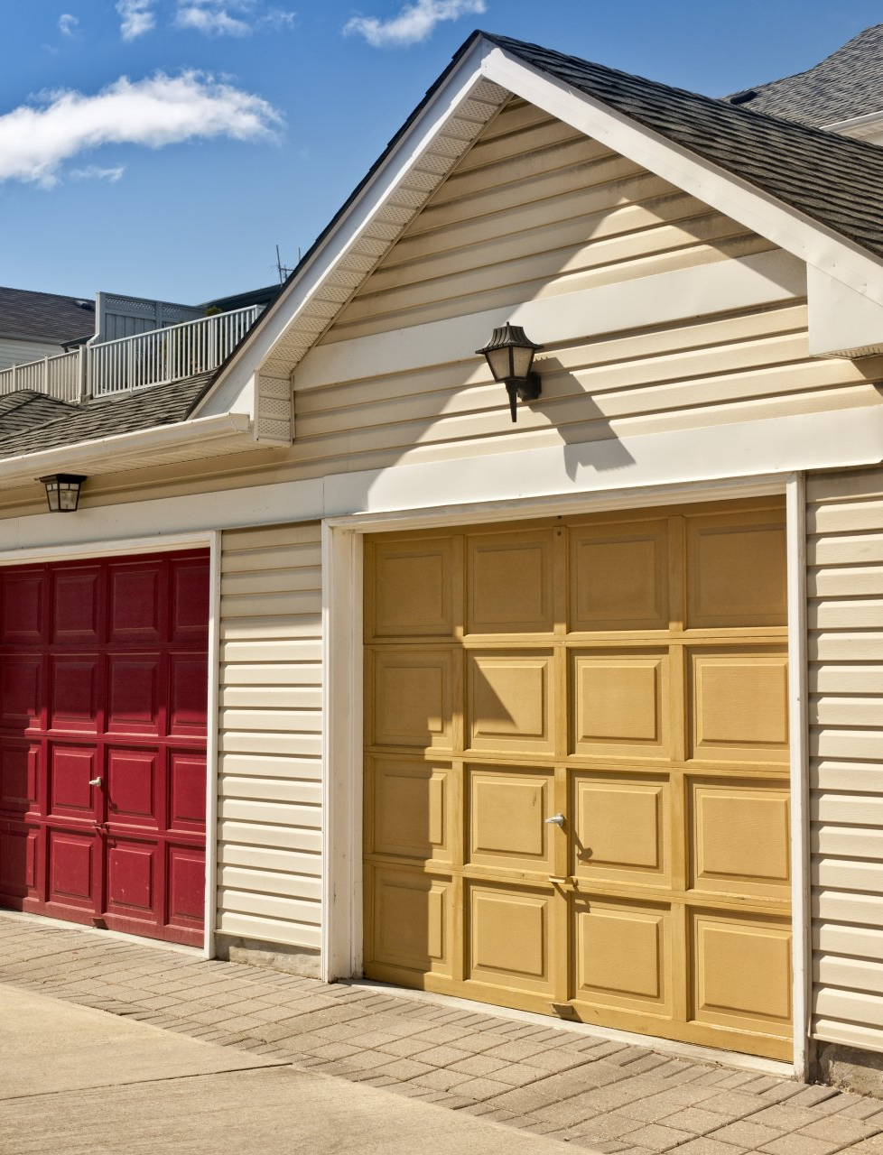 two garage doors