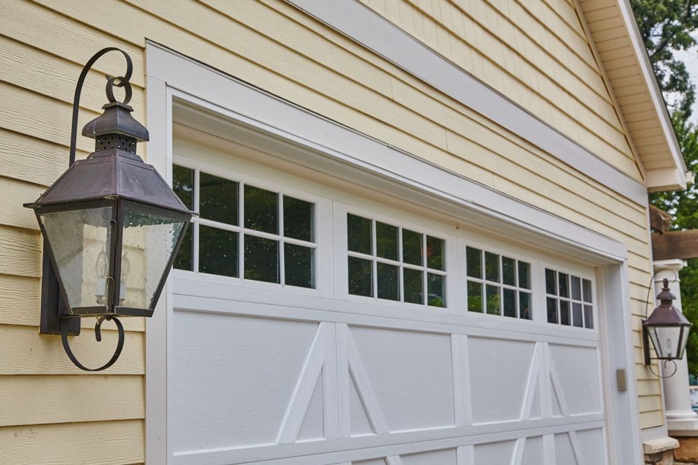 A garage door that was upgraded.