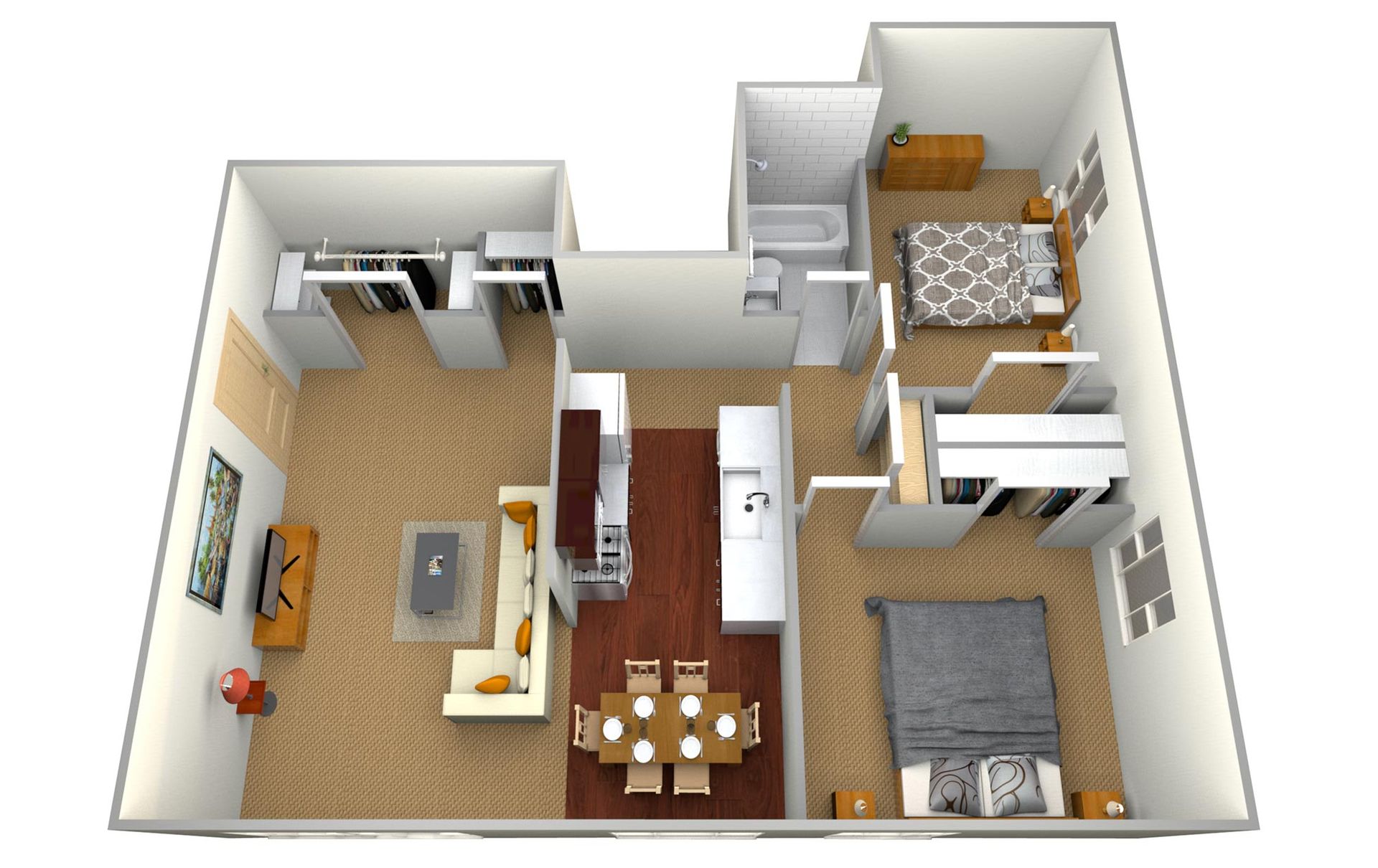 Floor Plan: 2 Bedroom Standard