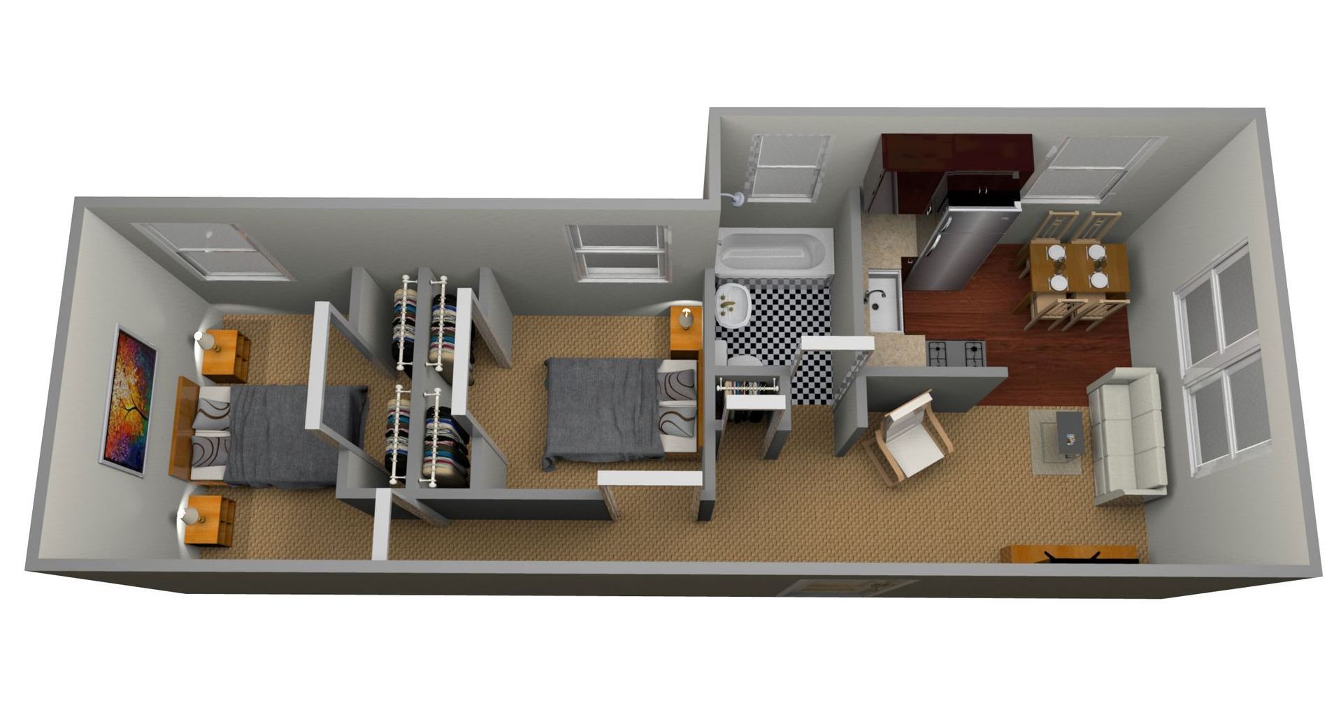 Floor Plan: 2 Bedroom