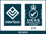Logos: Interface and UKAS Management Systems, ISO 9001 certified.