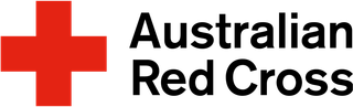 Australian Red Cross logo with red cross symbol and black text on white background