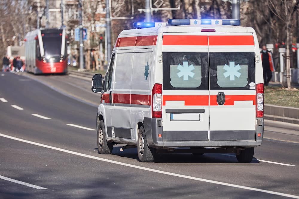 The Inside Of An Ambulance With A Ramp And Oxygen Cylinders — ABC Driving School Central Coast In Umina Beach, NSW