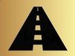 Black road shaped like the letter