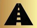 Black road shaped like the letter