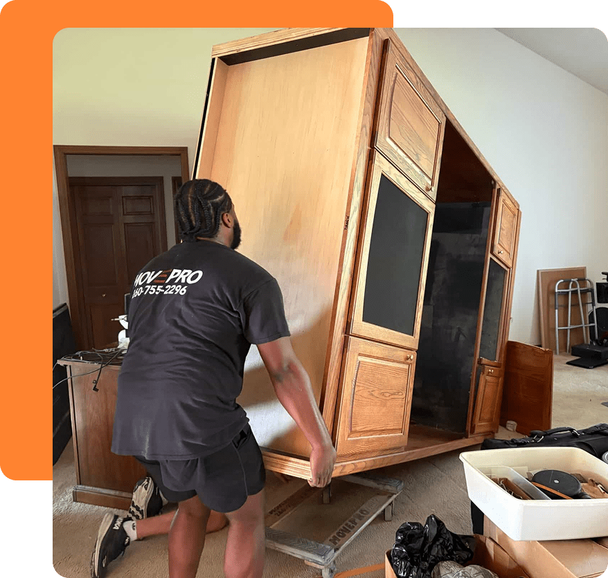 MovePro movers unloading furniture during a residential move in Fort Wayne