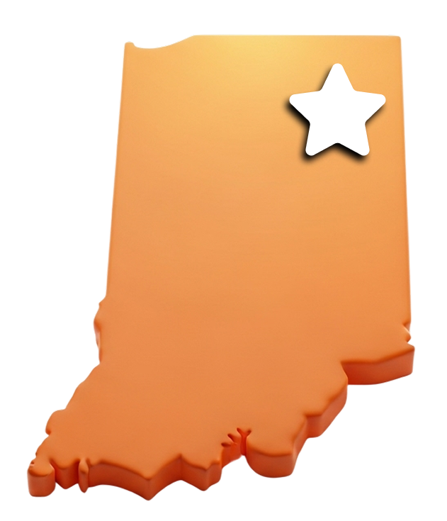 MovePro service area map representing trusted movers across Northeast Indiana
