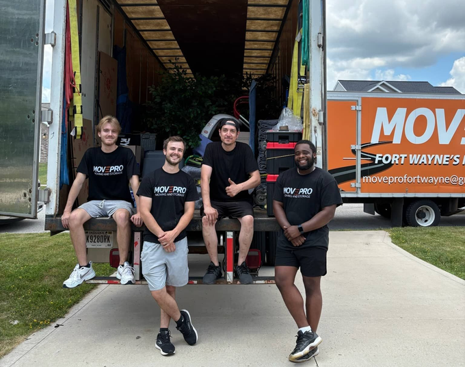 MovePro movers transporting equipment during a professional move in Fort Wayne