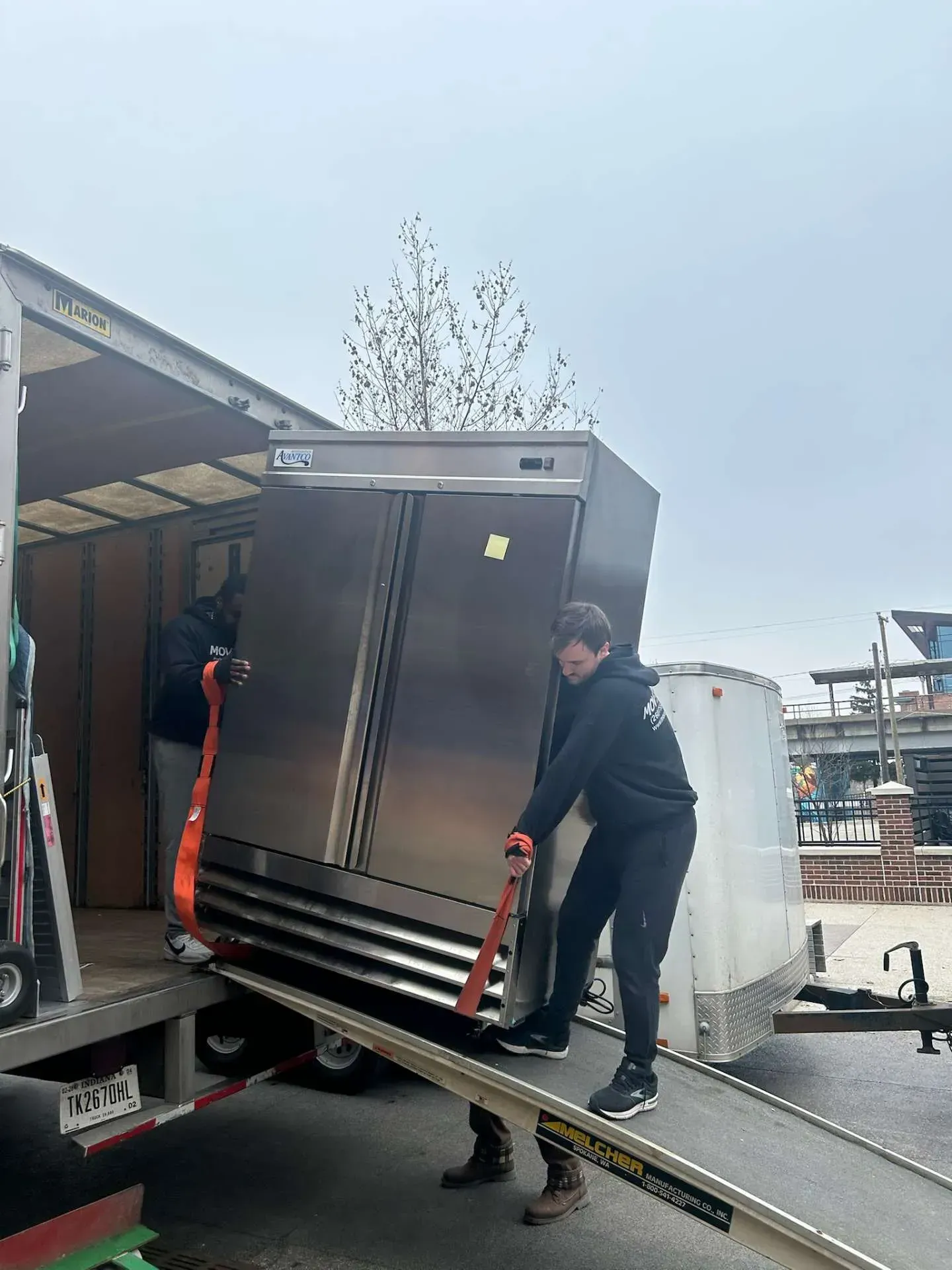 MovePro movers arriving at a commercial move at a office for a move in Fort Wayne Indiana