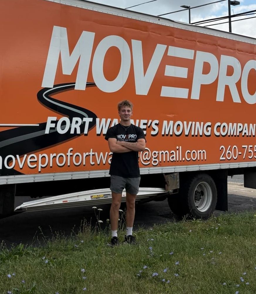 MovePro Moving and Storage truck parked during a local move in Fort Wayne