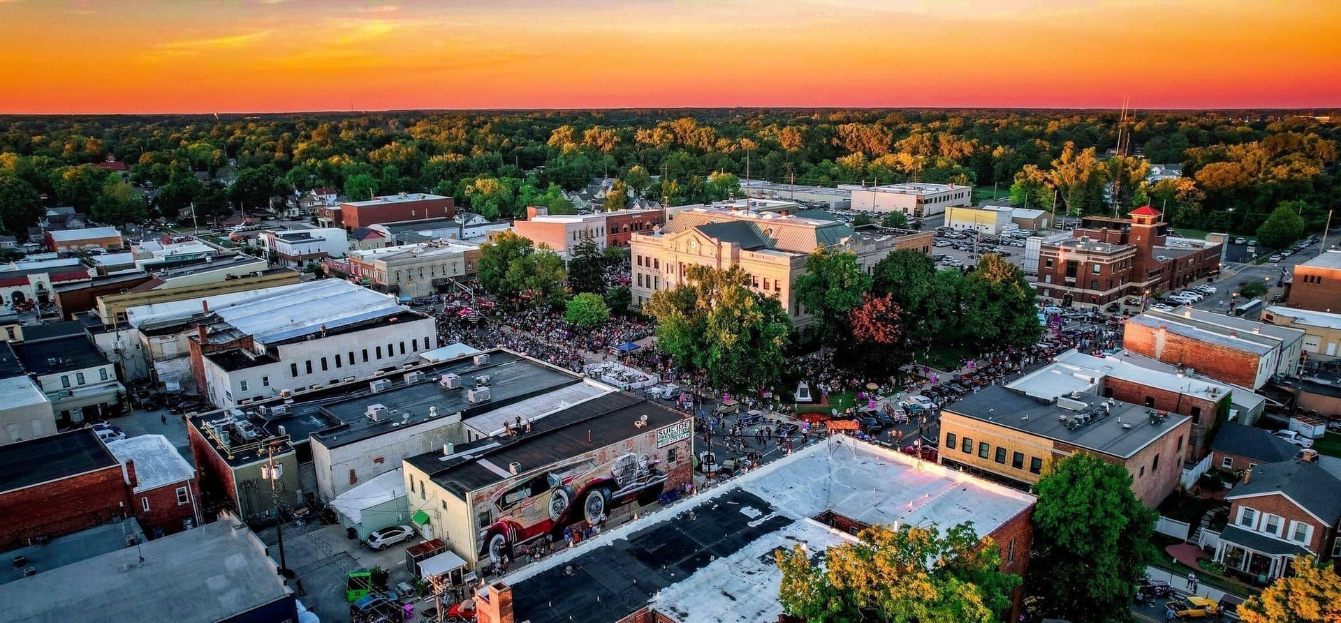 Aerial view of Auburn highlighting MovePro moving service coverage