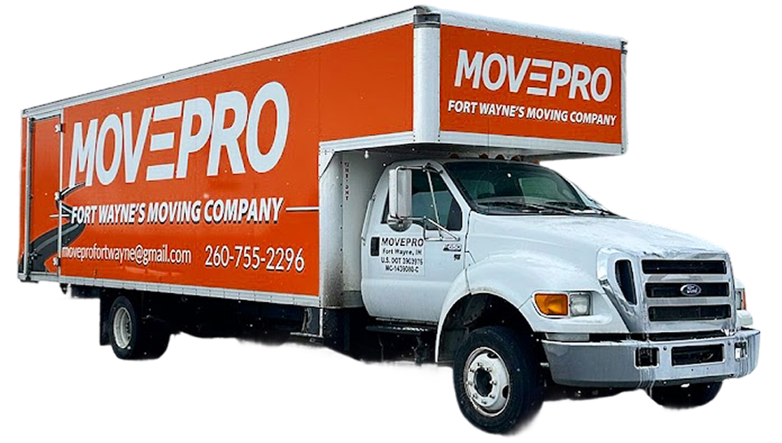 MovePro Moving and Storage truck parked for a local move in Northeast Indiana