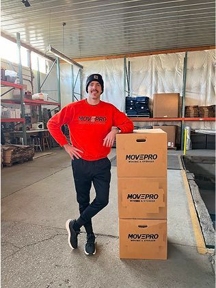 MovePro team member inside secure storage facility in Northeast Indiana