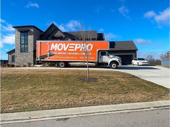 MovePro Moving and Storage truck driving through Fort Wayne during a local move