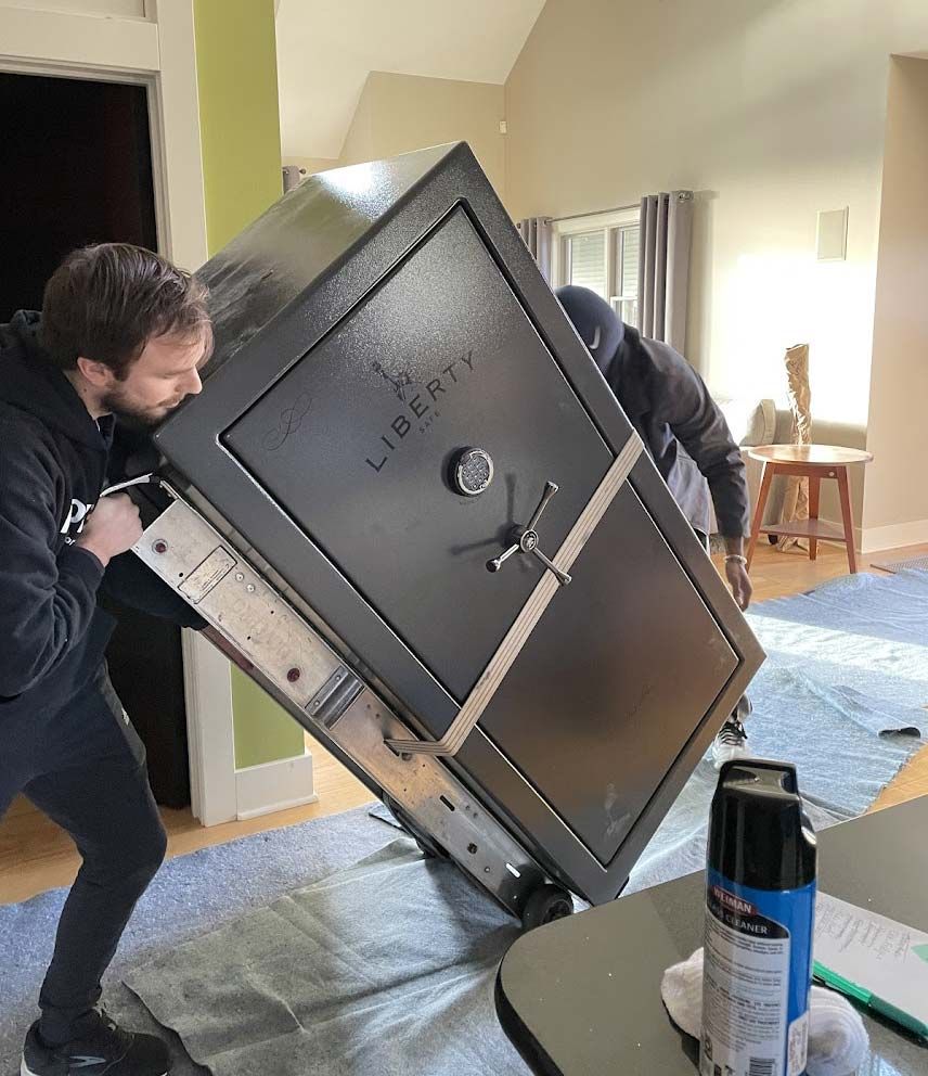 MovePro team carefully handling piano during a furniture moving in Northeast Indiana