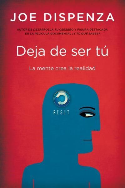 Portada roja de un libro de Joe Dispenza, con silueta azul y la palabra “RESET” en la cabeza.