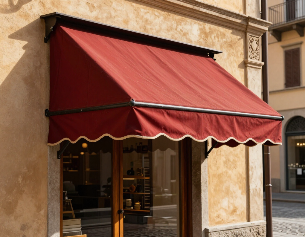 cappottina su ingresso commerciale