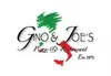 Gino & Joe’s Pizza & Restaurant logo with a red Italy silhouette and “Est. 1973” text