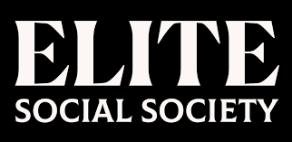White “ELITE SOCIAL SOCIETY” text on a black background.