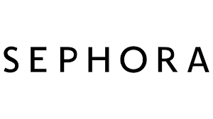 SEPHORA logo in black letters on a white background