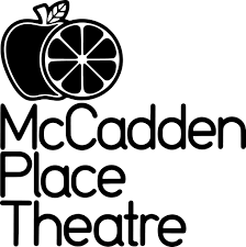 McCadden Place Theatre logo with black apple graphic and text