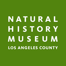 Natural History Museum Los Angeles County logo on a green background with white text