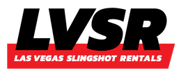 Lvsr las vegas slingshot rentals logo on a white background