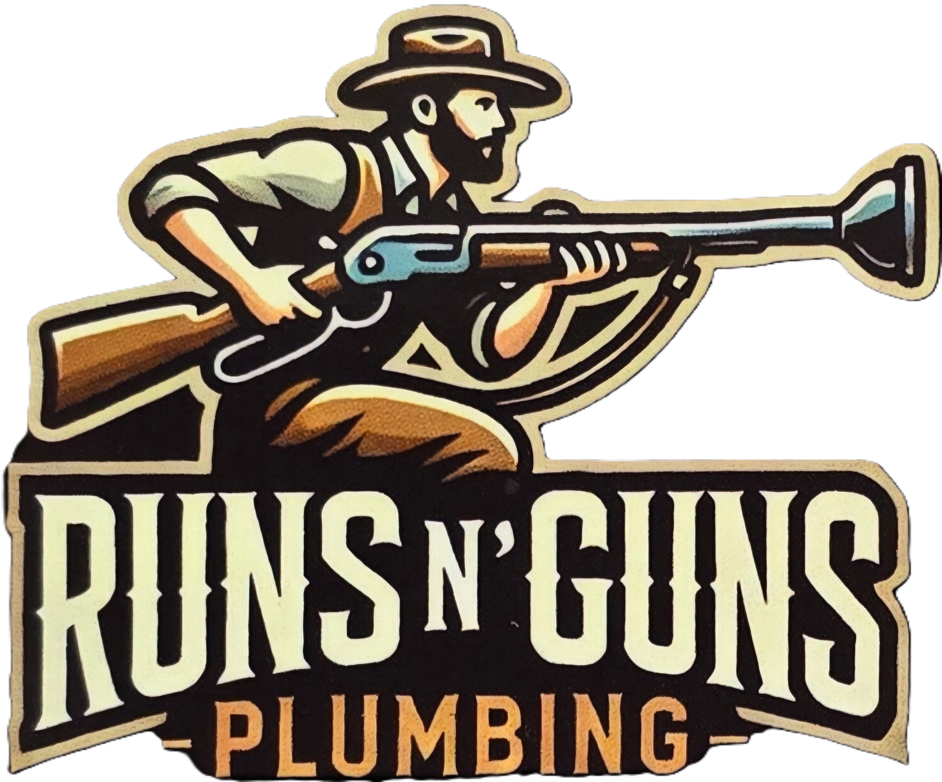Runs N' Guns Plumbing logo