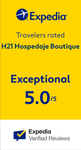 Reseña de Expedia: Los viajeros califican el H21 Hospedaje Boutique como 