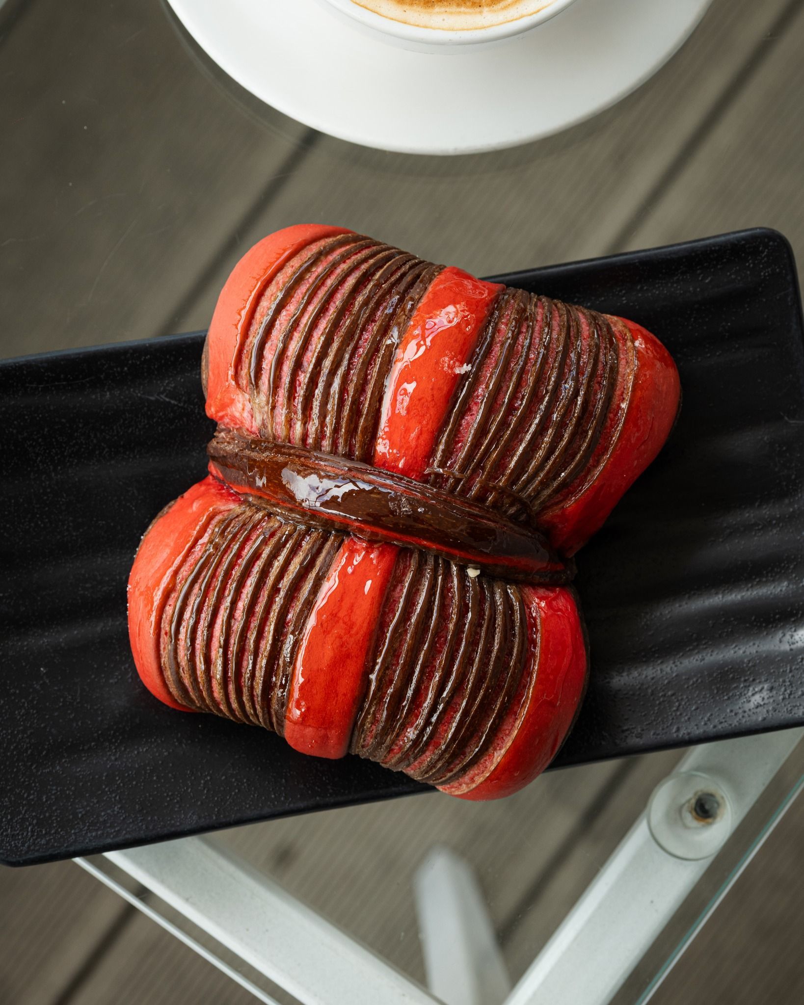 Brioches cioccolato e lamponi